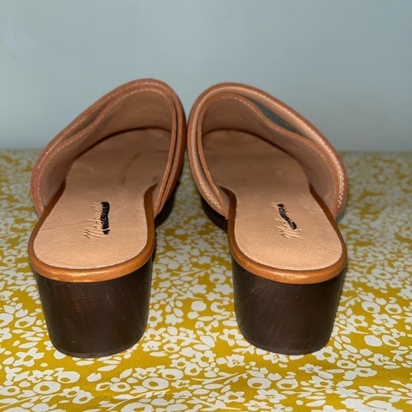 Madewell Cecily Clog shoes Oiled Leather NG681 English Saddle 7 - Picture 6 of 10